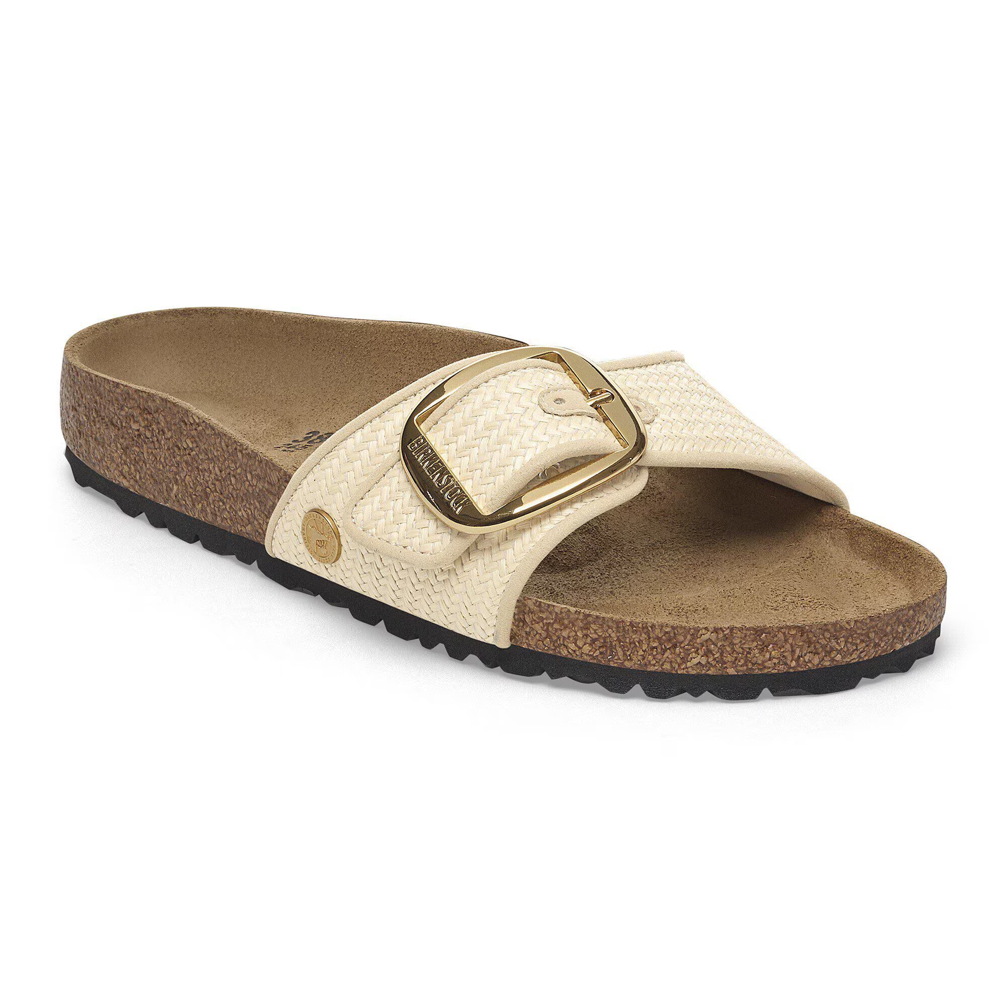 Madrid Big Buckle Raffia Textile