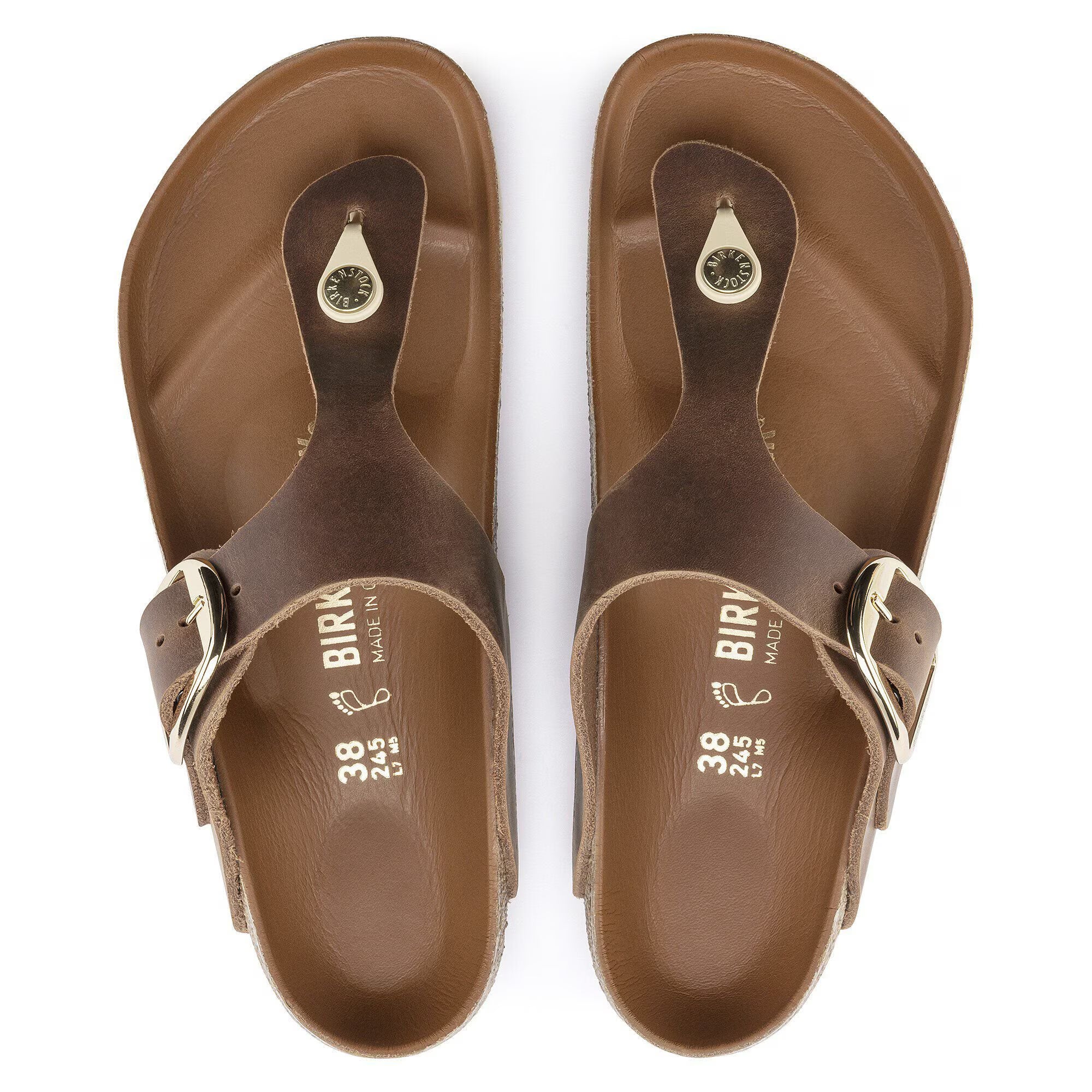 Gizeh Big Buckle Natural Leather Oiled
