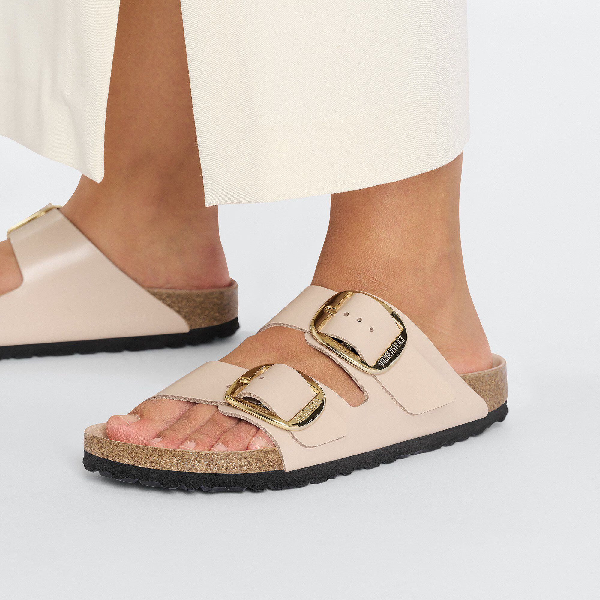 Arizona Big Buckle Natural Leather Patent