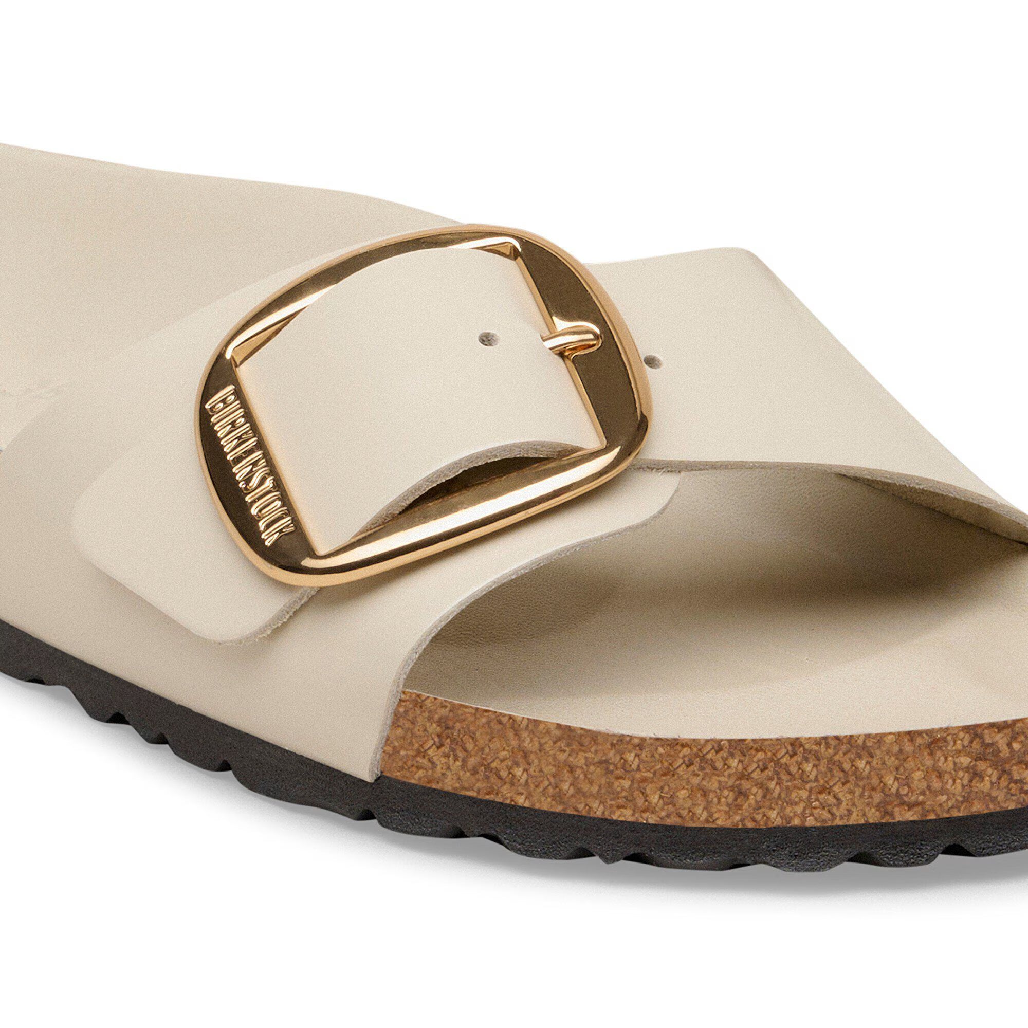 Madrid Big Buckle Natural Leather Patent